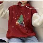 Christmas Printed Hoodie As Shown In Figure - One Size