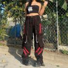 High Waist Strappy Wide-fit Jeans