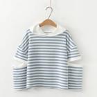 Striped Hoodie Blue - One Size