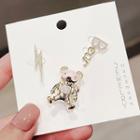Set Of 3: Bear / Lightning / Lettering Rhinestone Alloy Brooch Ly1997 - Set Of 3 - Gold - One Size