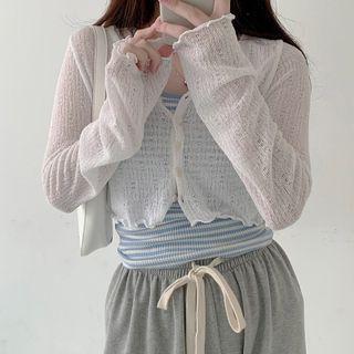 Light Cropped Cardigan Top