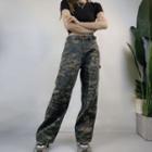Camouflage Wide-leg Jeans