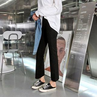 Band-waist Boot-cut Pants One Size