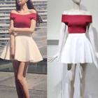 Off-shoulder Top / A-line Skirt