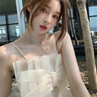 Bow Mesh Camisole Top