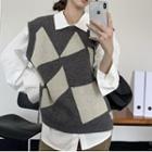 Geometric Print Vest / Shirt