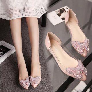 Butterfly Detail Pointed Flats