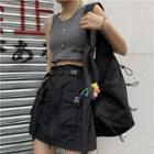 Set: Cargo A-line Mini Skirt + Belt