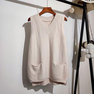 Dual-pocket Knit Tank Top