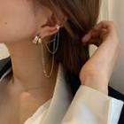 Chain Layered Sterling Silver Cuff Earring