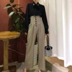Chiffon Shirt / Wide-leg Pants