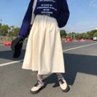 High Waist A-line Maxi Skirt