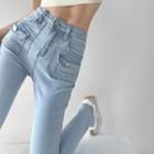 Pocket-details Straight-cut Jeans