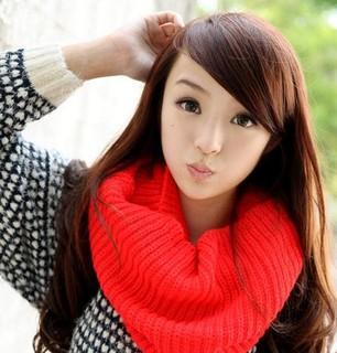 Circle Scarf Red - One Size