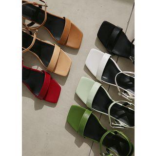 Block-heel Ankle-strap Sandals