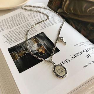 925 Sterling Silver Good Luck Pendant Necklace A1733 - 925 Silver - Silver - One Size