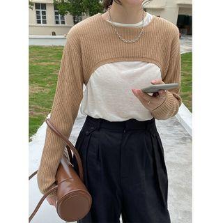 Long-sleeve T-shirt / Cropped Sweater