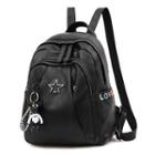 Star Accent Faux Leather Backpack