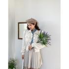 Plus Size Puff-sleeve Fluffy Short Jacket