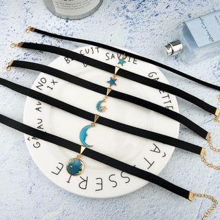 Alloy Star / Moon / Planet Pendant Choker