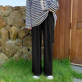 Band-waist Ribbed Lounge Pants