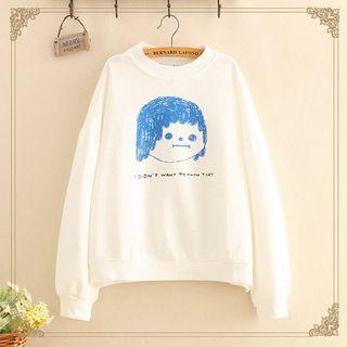 Cartoon Print Pullover As Shown In Figure - One Size
