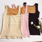 Fleece-lined Square-neck Tank Top