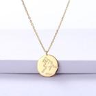 925 Sterling Silver Face Print Necklace