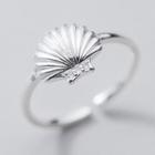 Shell Sterling Silver Open Ring Silver - One Size