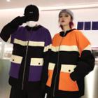 Couple Matching Color Block Padded Jacket