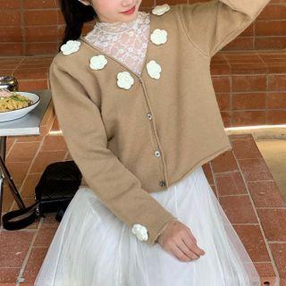 Floral Cardigan / Long-sleeve Lace Top