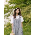 Gingham Wide-leg Jumpsuit Check - One Size