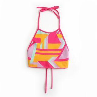 Geometric Print Cropped Knit Camisole Top