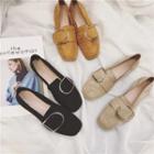 Buckled Square Toe Loafers