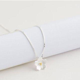 Flower Pendant Sterling Silver Necklace Xl0038 - Silver - One Size
