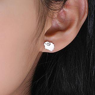 Non-matching 925 Sterling Silver Sheep Earring 1 Pair - Non-matching Sheep Earring - One Size