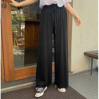 Drawcord-waist Knit Pants