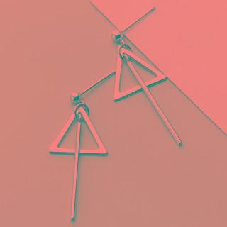 Triangle Bar Drop 925 Sterling Silver Earring