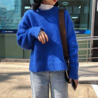 Long Sleeve Plain Loose Sweater