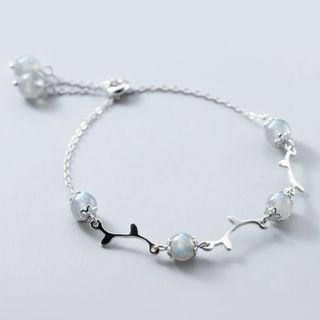 Branches Moonstone Bead Sterling Silver Bracelet Silver - One Size