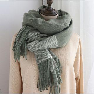 Chevron Fringed Scarf