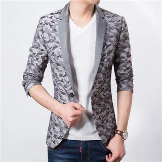 Camouflage Print Blazer