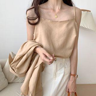 Set: Asymmetrical Shirt + Camisole Top