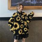 Floral Sweatshirt As Shown In Figure - One Size
