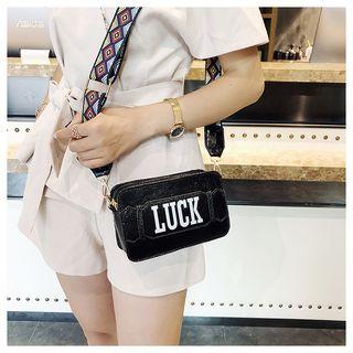Luck Lettering Faux-leather Shoulder Bag