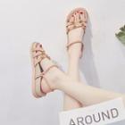 Star Applique Ankle-strap Flat Sandals