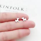 925 Sterling Silver Dog Earring 1 Pair - As Shown In Figure - One Size