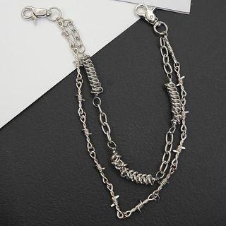Layered Bag Chain Silver - One Size
