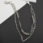 Layered Bag Chain Silver - One Size
