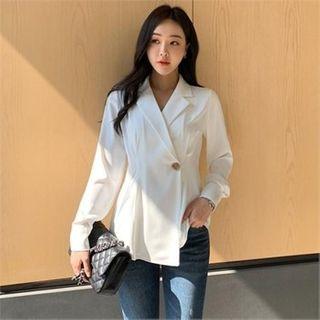 Pintuck-waist Blazer